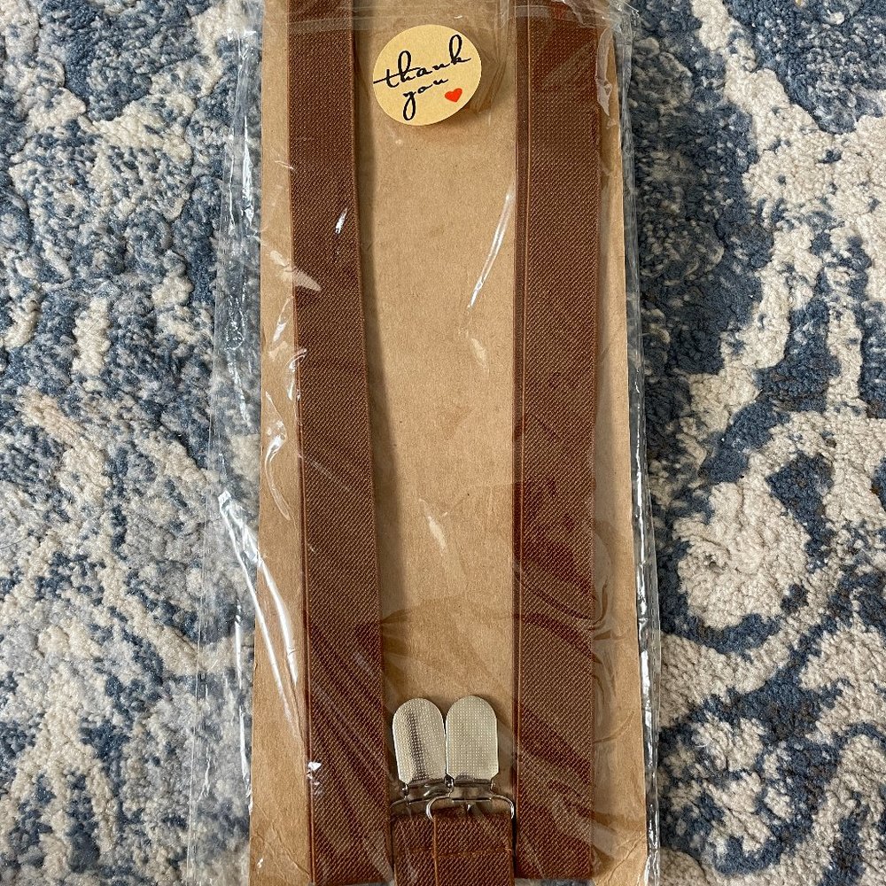 NWT Brown Male Suspenders